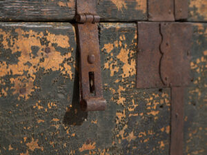 Coffre ancien à patine verte (c.1900) #32