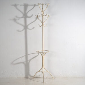 Antique white iron coat rack (c.1920) #3