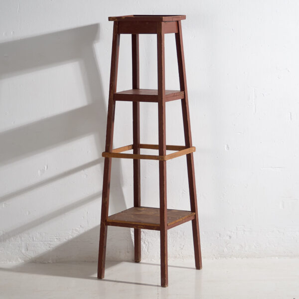 Soporte para plantas antiguo en color rojo granate (c.1920)