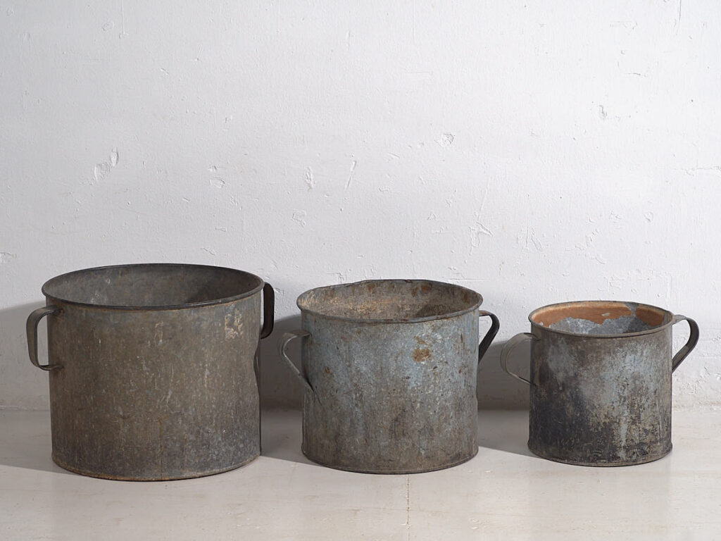Cubos de metal antiguos (c.1920). Conjunto de 3 piezas #2