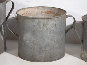 Cubos antiguos metal galvanizado (c.1920). Conjunto de 3 piezas #3
