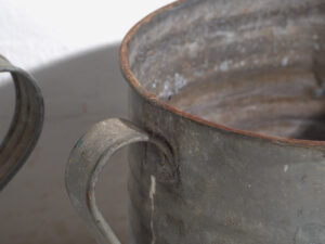 Cubos antiguos metal galvanizado (c.1920). Conjunto de 3 piezas #3