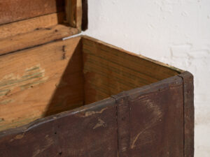 Small antique chest with metal frame (c.1920) #11