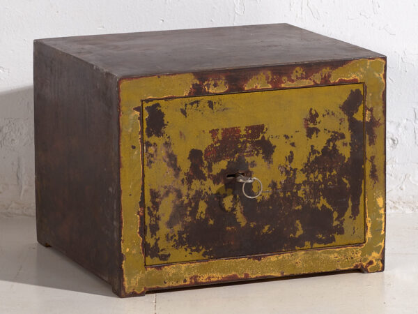 Antique safe box with green patina (c.1920) #4