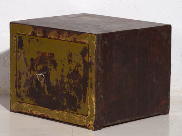 Antique safe box with green patina (c.1920) #4