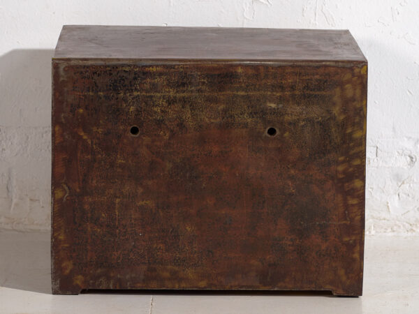 Antique safe box with green patina (c.1920) #4