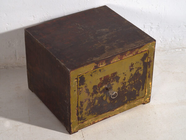 Antique safe box with green patina (c.1920) #4