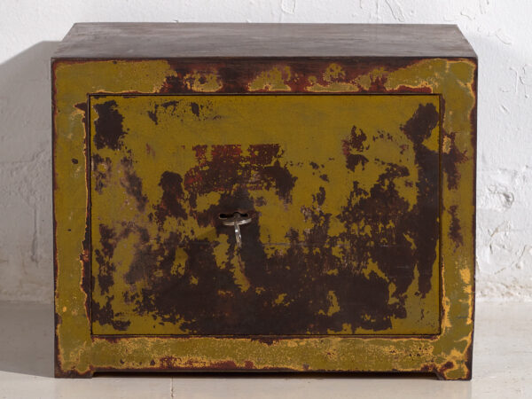 Antique safe box with green patina (c.1920) #4