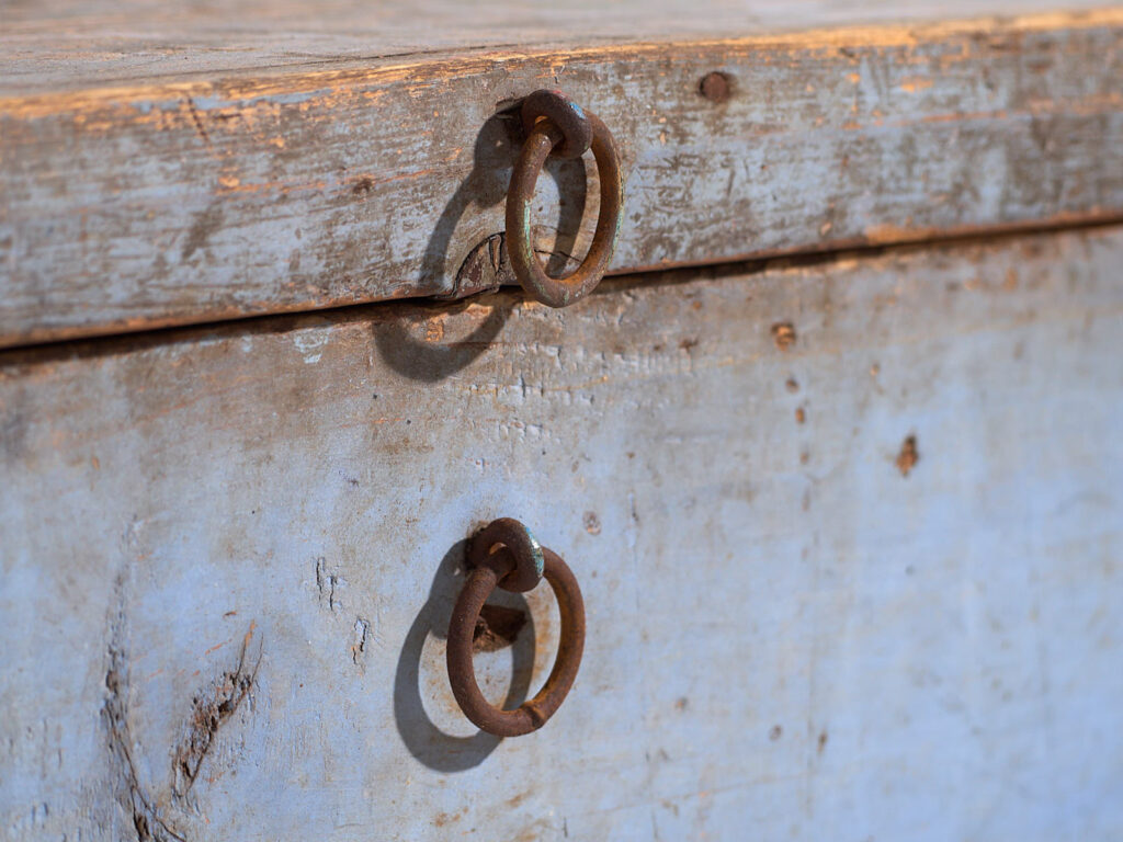 Cofre antiguo de color azul (c.1920) #46