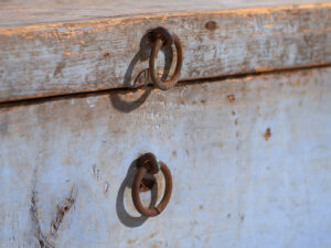 Cofre antiguo de color azul (c.1920) #46