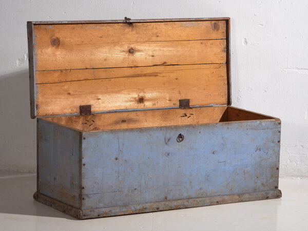 Cofre antiguo de color azul (c.1920) #46