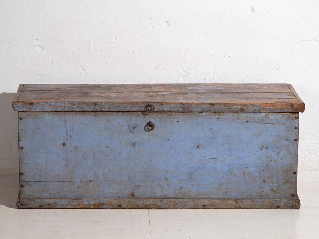 Cofre antiguo de color azul (c.1920) #46