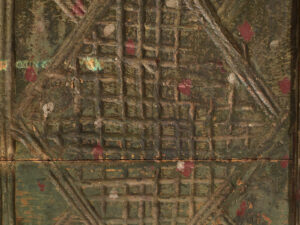 Cofre antiguo con pátina de color verde (c.1920) #58