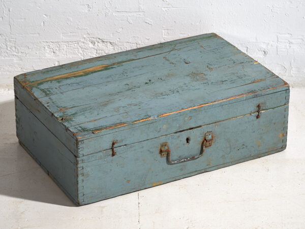 Estuche antiguo con pátina de color azul celeste (c.1920) #61