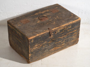 Antiguo baúl de municiones en color azul cobalto (c.1900) #64