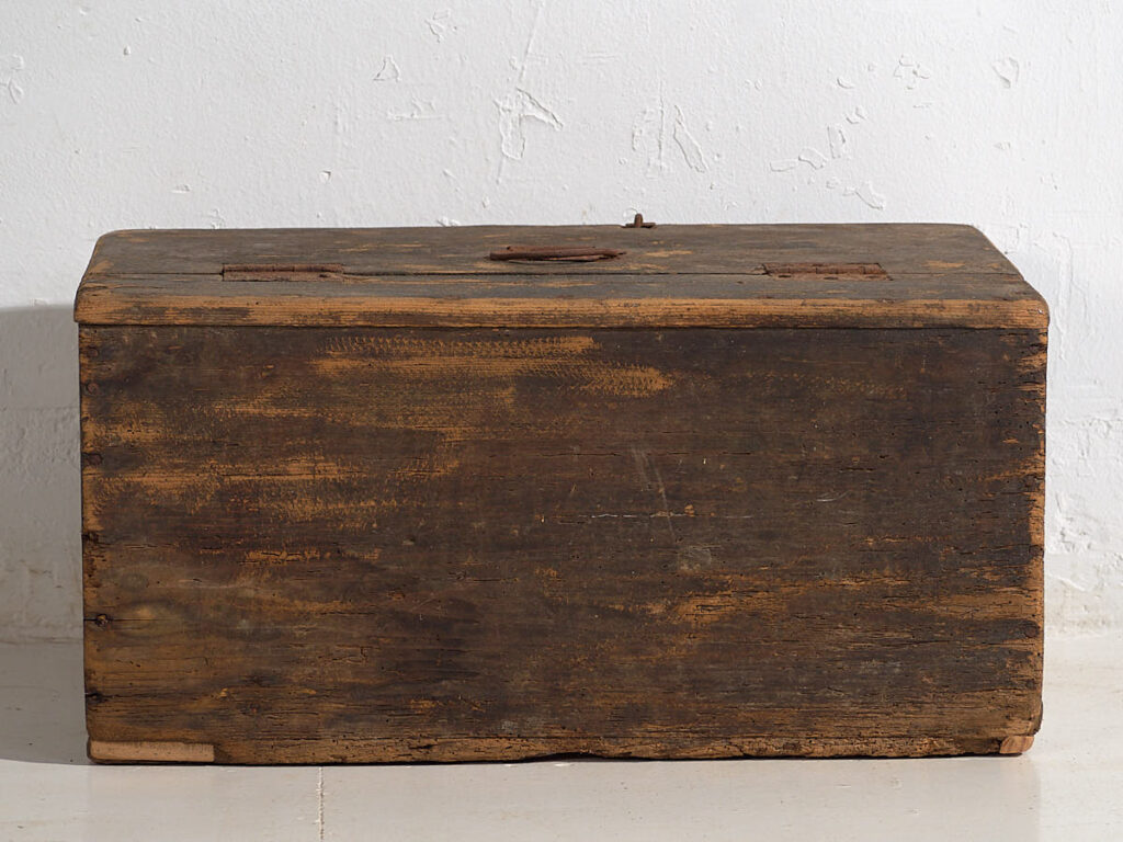 Antiguo baúl de municiones en color azul cobalto (c.1900) #64