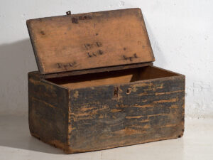 Antiguo baúl de municiones en color azul cobalto (c.1900) #64