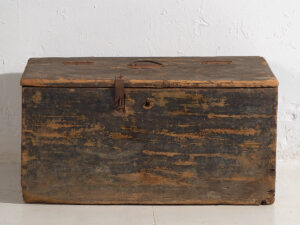 Antiguo baúl de municiones en color azul cobalto (c.1900) #64