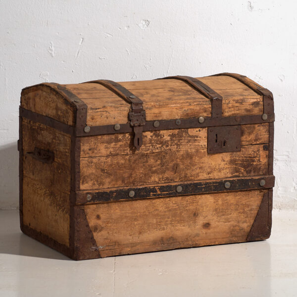 Baúl grande antiguo de madera lavada (c.1900) #66