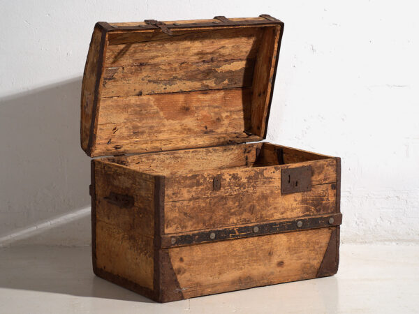 Baúl grande antiguo de madera lavada (c.1900) #66