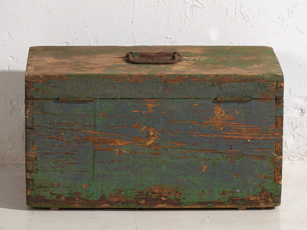 Cofre militar antiguo de pátina color verde (c.1910) #67