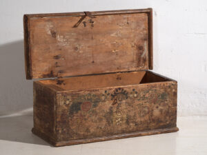 Ancien coffre peint à motifs floraux (c.1900) #72