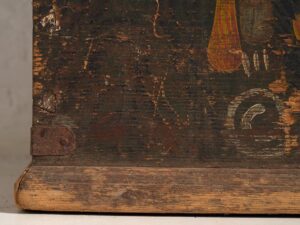 Antiguo baúl pequeño con motivos florales (c.1920) #73