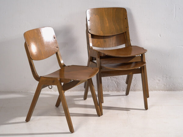 Sillas para comedor vintage de Thonet (c.1950). Conjunto de 6 piezas