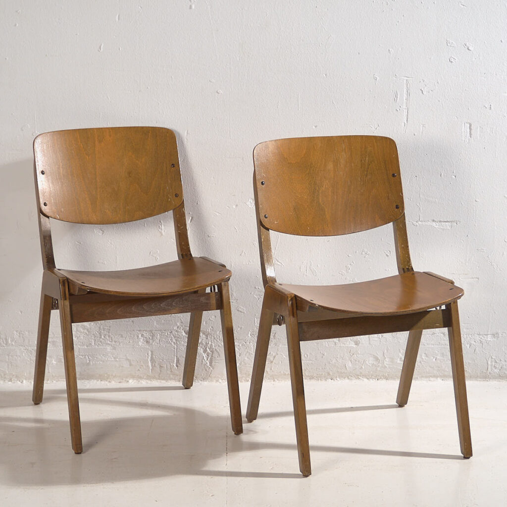 Vintage Thonet dining chairs (c.1950). Set of 6 pieces