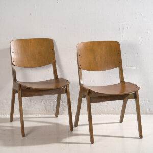 Vintage Thonet dining chairs (c.1950). Set of 6 pieces