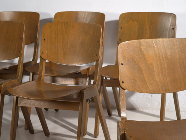 Sillas para comedor vintage de Thonet (c.1950). Conjunto de 6 piezas