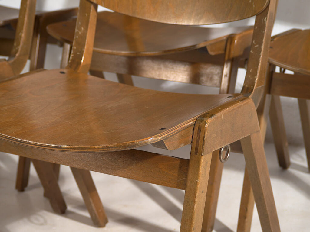 Vintage Thonet dining chairs (c.1950). Set of 6 pieces