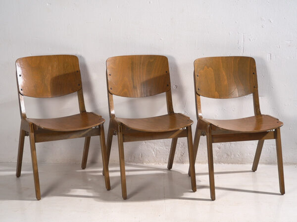Sillas para comedor vintage de Thonet (c.1950). Conjunto de 6 piezas