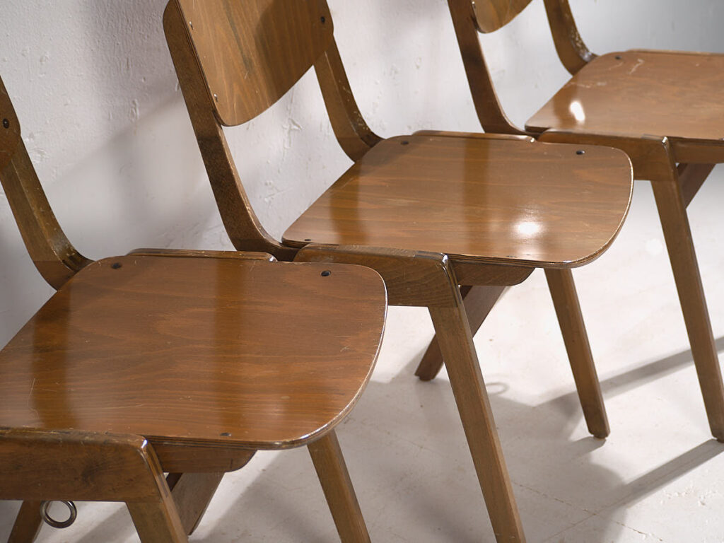 Vintage Thonet dining chairs (c.1950). Set of 6 pieces