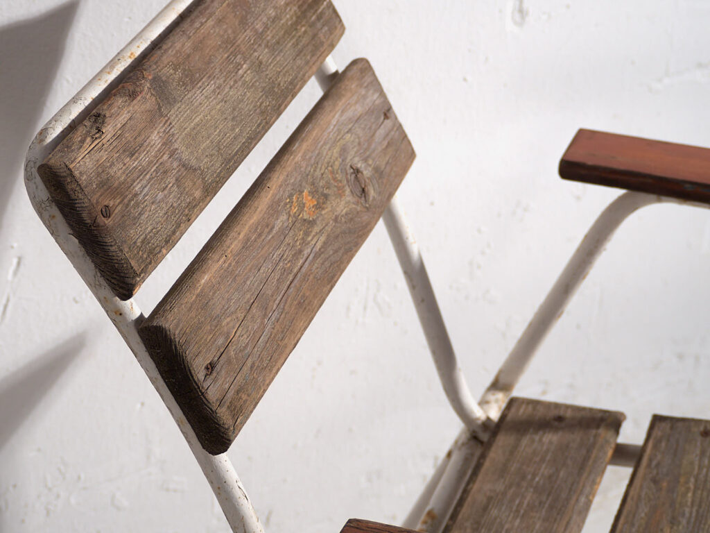 Chaises de jardin anciennes avec accoudoirs (c.1920). Ensemble de 2 pièces #23