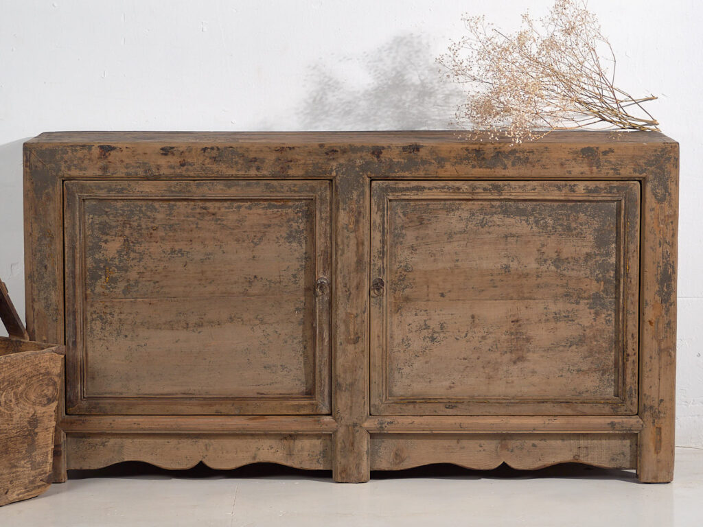 Antiguo aparador de salón con pátina de color gris (c.1900) #47