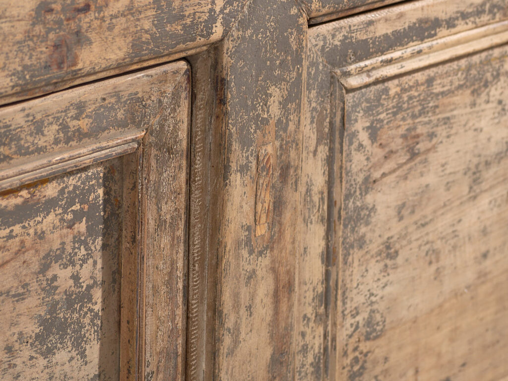 Antiguo aparador de salón con pátina de color gris (c.1900) #47