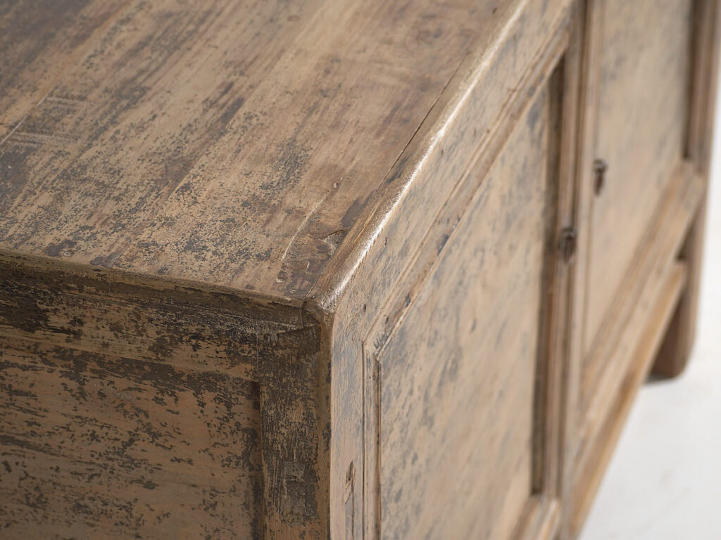 Pequeño aparador antiguo con pátina de color gris (c.1900) #80