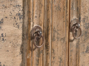 Pequeño aparador antiguo con pátina de color gris (c.1900) #80