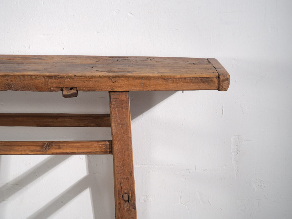 Mesa alta antigua de madera maciza (c.1900) #42