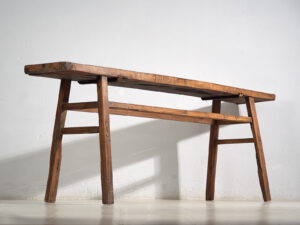 Mesa alta antigua de madera maciza (c.1900) #42