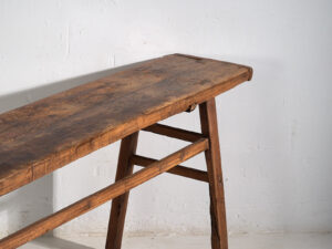 Mesa alta antigua de madera maciza (c.1900) #42