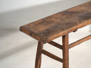 Mesa alta antigua de madera maciza (c.1900) #42