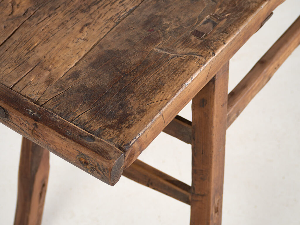 Mesa alta antigua de madera maciza (c.1900) #42