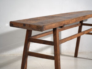 Mesa alta antigua de madera maciza (c.1900) #42