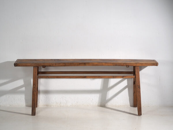 Mesa alta antigua de madera maciza (c.1900) #42