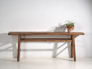 Mesa alta antigua de madera maciza (c.1900) #42