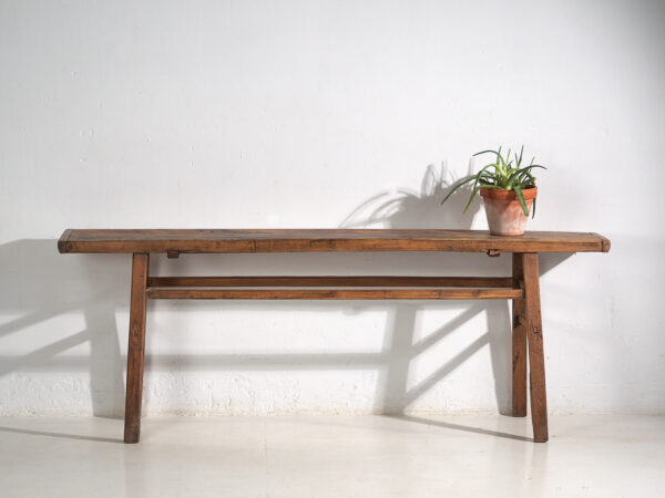 Mesa alta antigua de madera maciza (c.1900) #42