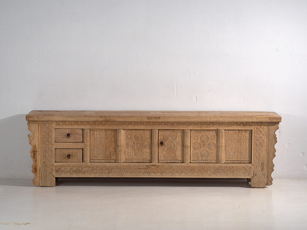 Antiguo mueble TV tallado a mano (c.1900) #53