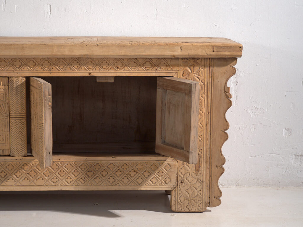 Antiguo mueble TV tallado a mano (c.1900) #53